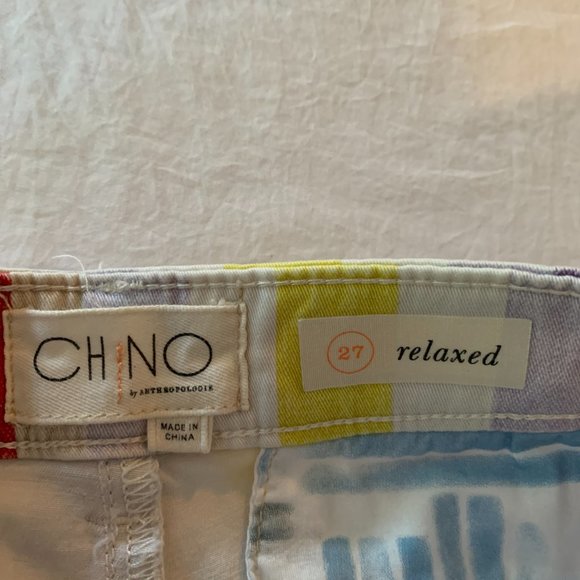 Chino By Anthropologie Relaxed Striped Shorts Size 27 - Picture 4 of 8